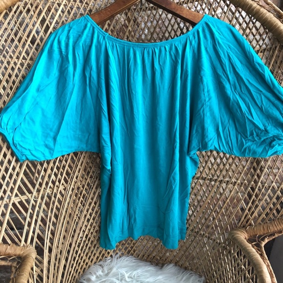 Vibrant Blue Off-Shoulder Top - Picture 3 of 4